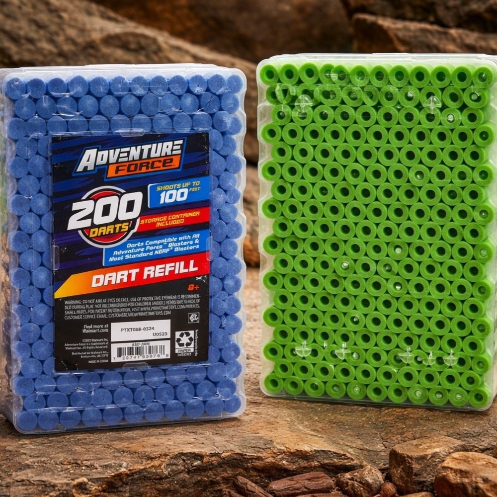 Adventure Force 200 Darts With Storage Container  Dart Refill NEW In‎ Plastic
